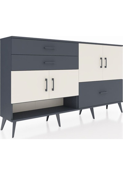 Arges Konsol 3 Raflı 3 Çekmeceli 4 Kapaklı 176x30x99 Antrasit-aytaşı/antrasit Aytası/antrasıt - Antrasıt Arges Konsol 3 Raflı 3 Çekmeceli 4 Kapaklı 176x30x99 Antrasit-aytaşı/antrasit Aytası/antrasıt - Antrasıt