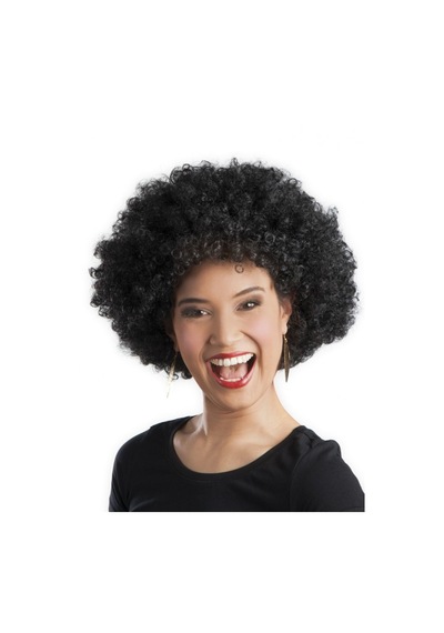 Siyah - 443 - Renk Kıvırcık Afro Bonus Peruk - Shophnrl - Parti Peruğu
