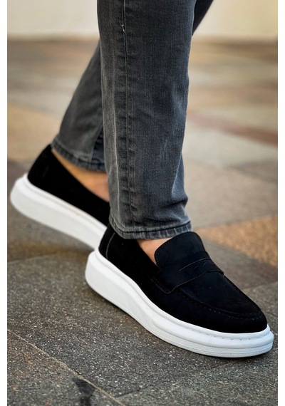 Roof Atelier Erkek Siyah Süet Loafer Ayakkabı - 615 - Lüx Süet Siyah