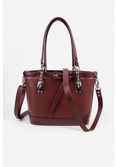 Silver Polo Sp1155 Kadın El Çantası Düz Bordo-bordo