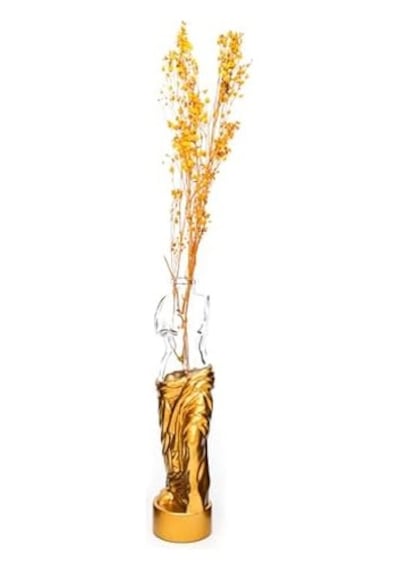 Büyük Gold Degrade Venüs Cam Vazo 33 Cm
