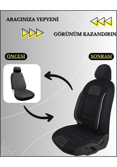 Audi A Serisi Araçlara Uyumlu Tam Takım Basic B Model Oto Koltuk Kılıfı Seti