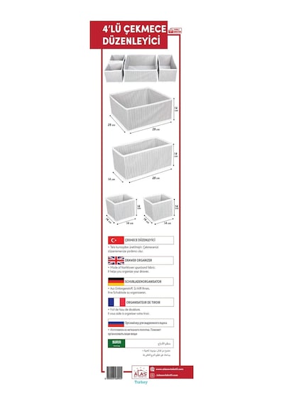 Alas Dörtlü Çekmece Düzenleyici Diğer