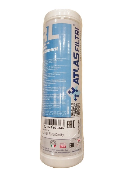 E-water Atlas 10" Yıkanabilir Su Arıtma Filtresi Yıkanabilir Filtre - 50 Mikron