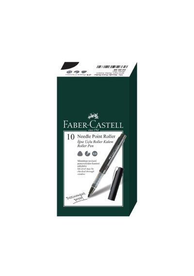 Faber Castell İğne Uçlu Roller Kalem 0.5 Siyah 10'lu Set