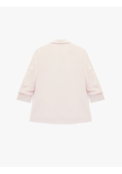 Koton Şal Yaka 3/4 Kollu Uzun Blazer Ceket Pembe 6sak50004uw Gül