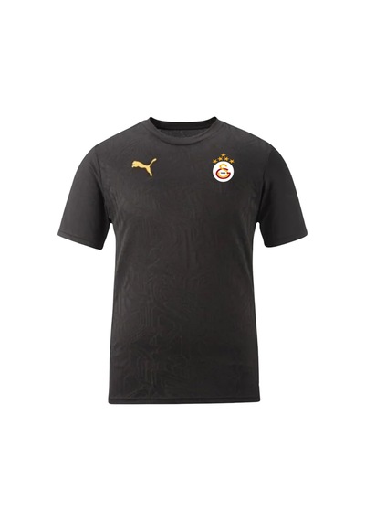 Gsstore Galatasaray Lisanslı Sıfır Yaka Siyah A Takım Antrenman T-shirt Bayrak Hediyelik Kutu Siyah