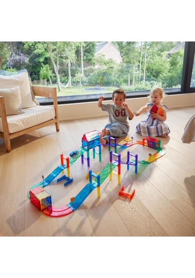 Cleverclixx Race Track Manyetik Bloklar, Intense 65 Parça