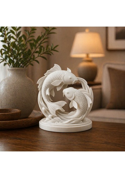 Feng Shui Yin Yang Balık Figürü Uyum Bolluk Ve Enerji Dengesi Dekor Objesi