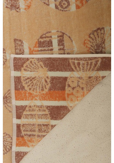 Turuncu Aztec %100 Pamuklu Plaj Havlusu 70x140 Cm Çok Renkli