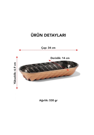 Serenk Fun Cooking Baton Alüminyum Döküm Granit Kaplama Kek Kalıb
