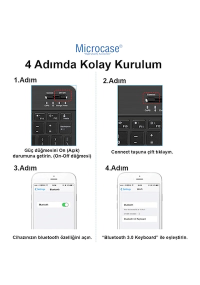 Microcase Xiaomi Redmi Pad 2 11 İnch İle Uyumlu Tablet Çanta+türkçe Bluetooth Klavye +mouse+ Standı - Pembe Al4382 Omuz Çantası