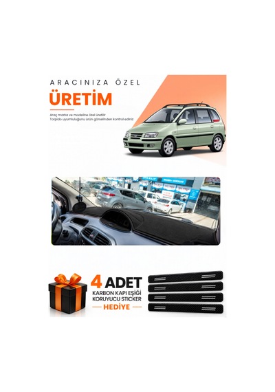 Hyundai Matrix 2001-2010 Uyumlu Torpido Koruma Örtüsü Oto Kılıfı - Siyah