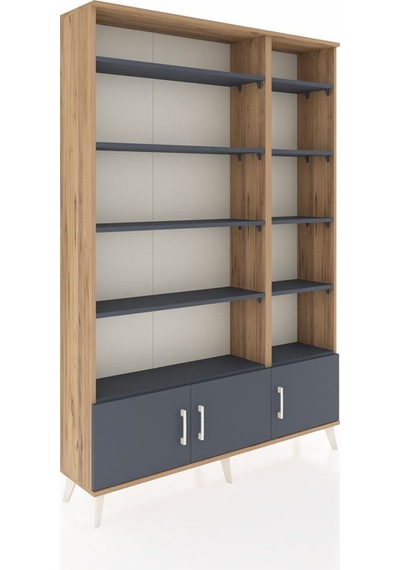 Arges Dolap 10 Raflı 3 Kapaklı 132x30x195 Çam-antrasit/antrasit Antrasıt/antrasıt Arges Dolap 10 Raflı 3 Kapaklı 132x30x195 Çam-antrasit/antrasit Antrasıt/antrasıt