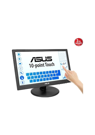 15.6 Vt169he Ips 5ms 60mhz 1xvga 1xhdmı Fhd 1920x1080 Dokunmatik Ekran Flıcker Free Çerçevesiz Vesa Siyah