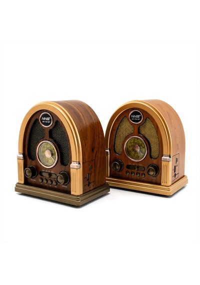 Usb Şarjlı - Nostalji Bluetooth İbreli Fm Radyo Mp3 Usb - Tf Player Speaker Ns-7061bt Pl-4711 5250