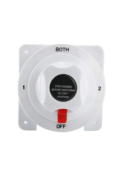Powermaster Pm-23102 Beyaz 175a 3p 12-24v 1+2 Çift Devreli 133 Mm Akü Şalteri Ic-275b