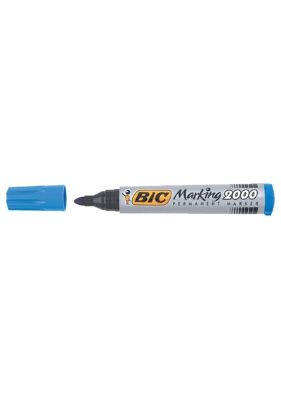 Bic Markör Permanent 1.7 Mm Yuvarlak Uçlu Mavi 2000 06 Çok Renkli