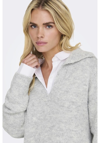 Only Onlmaggıe Lıfe Ls Splıt Neck Cc Knt Grimelanj15324310 Grimelanj