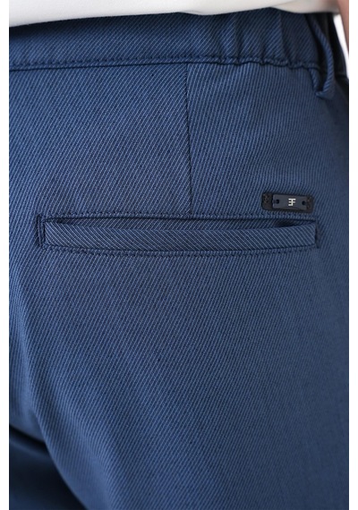 Efor Comfort Fit Beli Lastikli Pileli İndigo Jogger Pantolon P 1182 İndigo