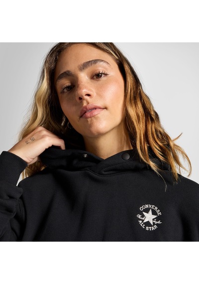 Converse Classic Kadın Oversized Fit Siyah Hoodie