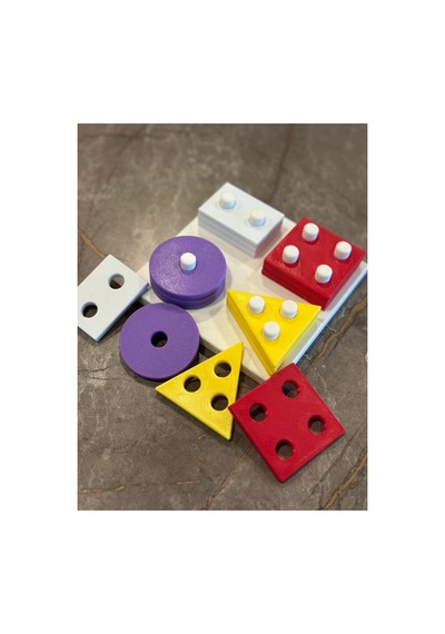 Montessori Geometrik Şekil Eşleştirme Şekil Yerleştirme Oyunu