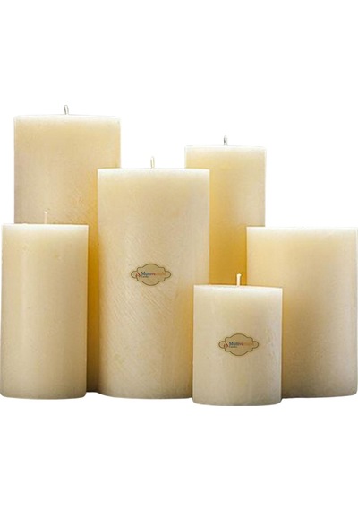 Gyertya Cream Set Mum 6 Lı Krem