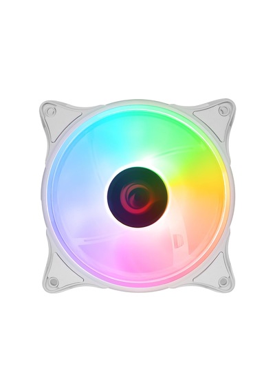 Rampage Glare F50 38cfm 1200rpm 12cm Rainbow 3p+4p Molex Soketli Kasa Soğutma Fanı 38cfm 1200rpm 12cm Gökkuşağı Beyaz
