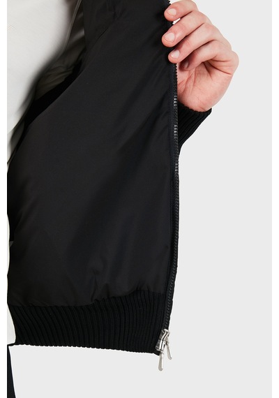 Gran Sasso Regular Fit Dik Yaka Kapitoneli Triko Ceket Erkek Ceket 23195 24639 099 Siyah