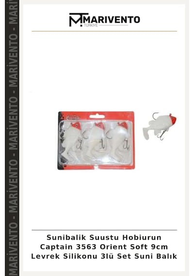 Sunibalik Suustu Hobiurun Captain 3563 Orient Soft 9cm Levrek Silikonu 3lü Set Suni Balık
