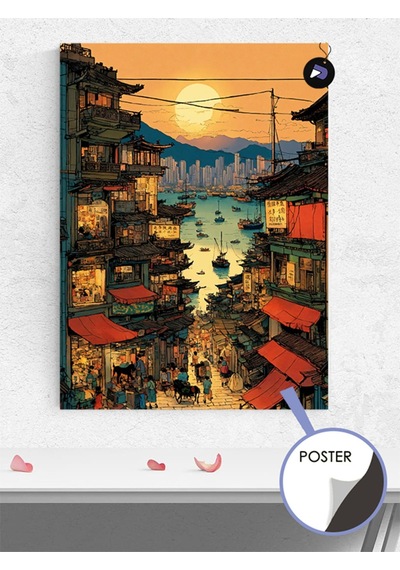 Japonya Tokyo Poster - Afiş - Dekoratif Duvar Posteri