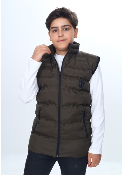 Toontoy Kids Toontoy Erkek Çocuk Göğsü Armalı Şişme Yelek Haki