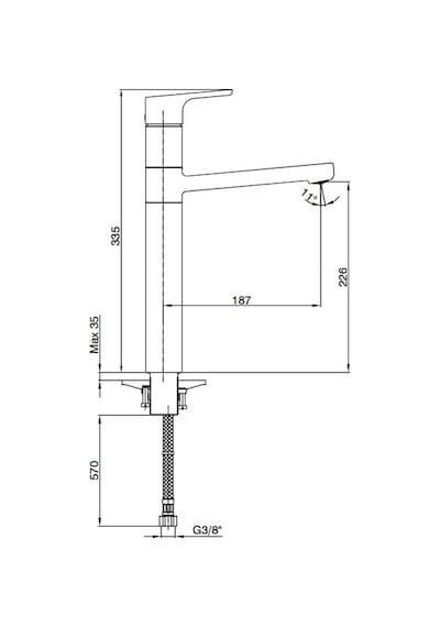 Eca Luna Yüksek Tip  Lavabo Bataryası 102108949