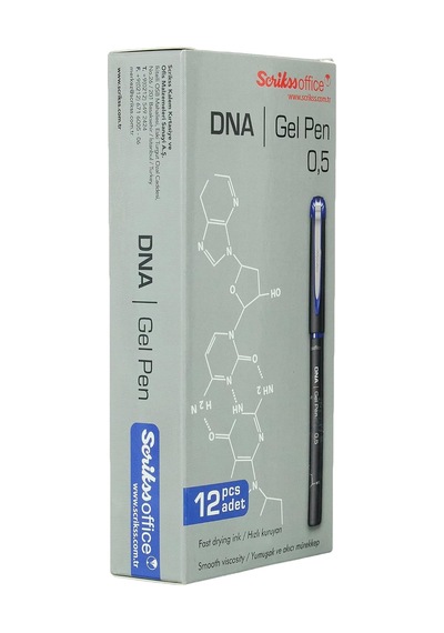 Scrikss Office Dna Jel Tükenmez Kalem 12'li Ambalaj Mavi 0.5 Mm Genel