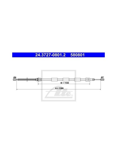 Ate 24372708012 El Fren Teli 1386mm Peugeot 205 1980
