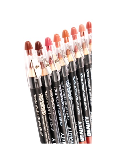 12'li Nude Dudak Kalemi Seti Kalın Jumbo Lip Liner Mat Dudak Kalemi Kalemtraşlı Çok Renkli - 685089178 Diğer