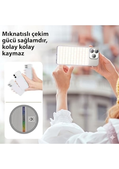 Manyetik Led Pocket Video Light Magsafe İle Uyumlu 2500-9000k Ayarlanabilir Işık 10w Crı95 1200mah Type-c Şarjlı Taşınabilir Fotoğraf Ve Video Çekim Işığı N19 Manyetik Led Pocket Video Light Magsafe İle Uyumlu 2500-9000k Ayarlanabilir Işık 10w Crı95 1200mah Type-c Şarjlı Taşınabilir Fotoğraf Ve Video Çekim Işığı N19