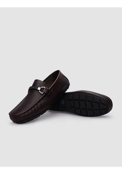 Cabani Parga %100 Hakiki Deri Kahverengi Tokalı Erkek Loafer