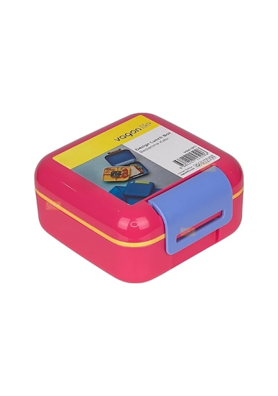 Bento 1000ml Lunchbox Tek Katlı Bölmesiz Pp Plastik Küçük Sefer Tası Yemek Kutusu Koyu Pembe Çok Renkli