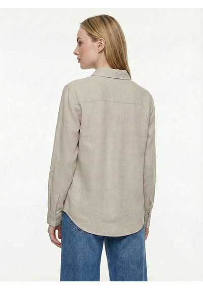 Regular Fit Kadın Gömlek U.kol Light Beige