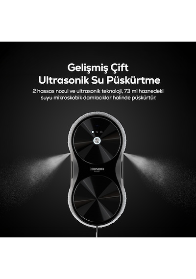 Xenon Smart Elo Lite X8680 2800Pa Cam Silme Robotu Siyah