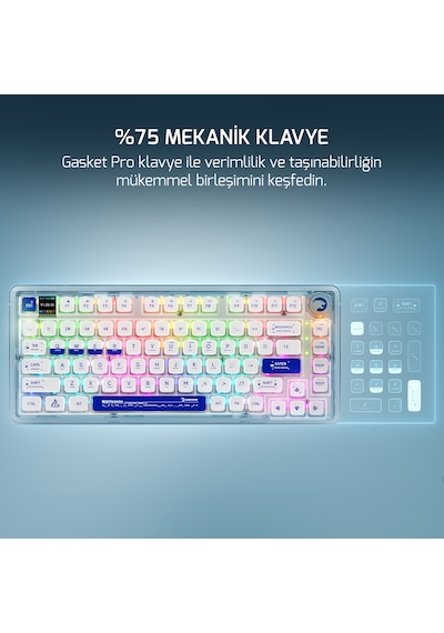Gamepower Gasket Pro Rgb Wireless/bluetooth/kablolu Mekanik Red Ckckgmp0009