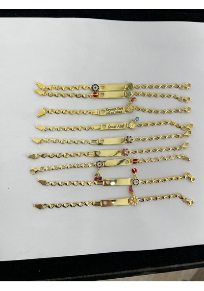 925 Ayar Gümüş Nazar Uğur Böcekli Isimli Kız.erkek Bebek Künyesi Altın