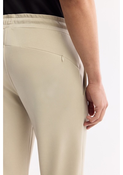 Avva Erkek Bej Beli Lastikli Bağcıklı Soft Touch Regular Fit Eşofman Altı A51y3402