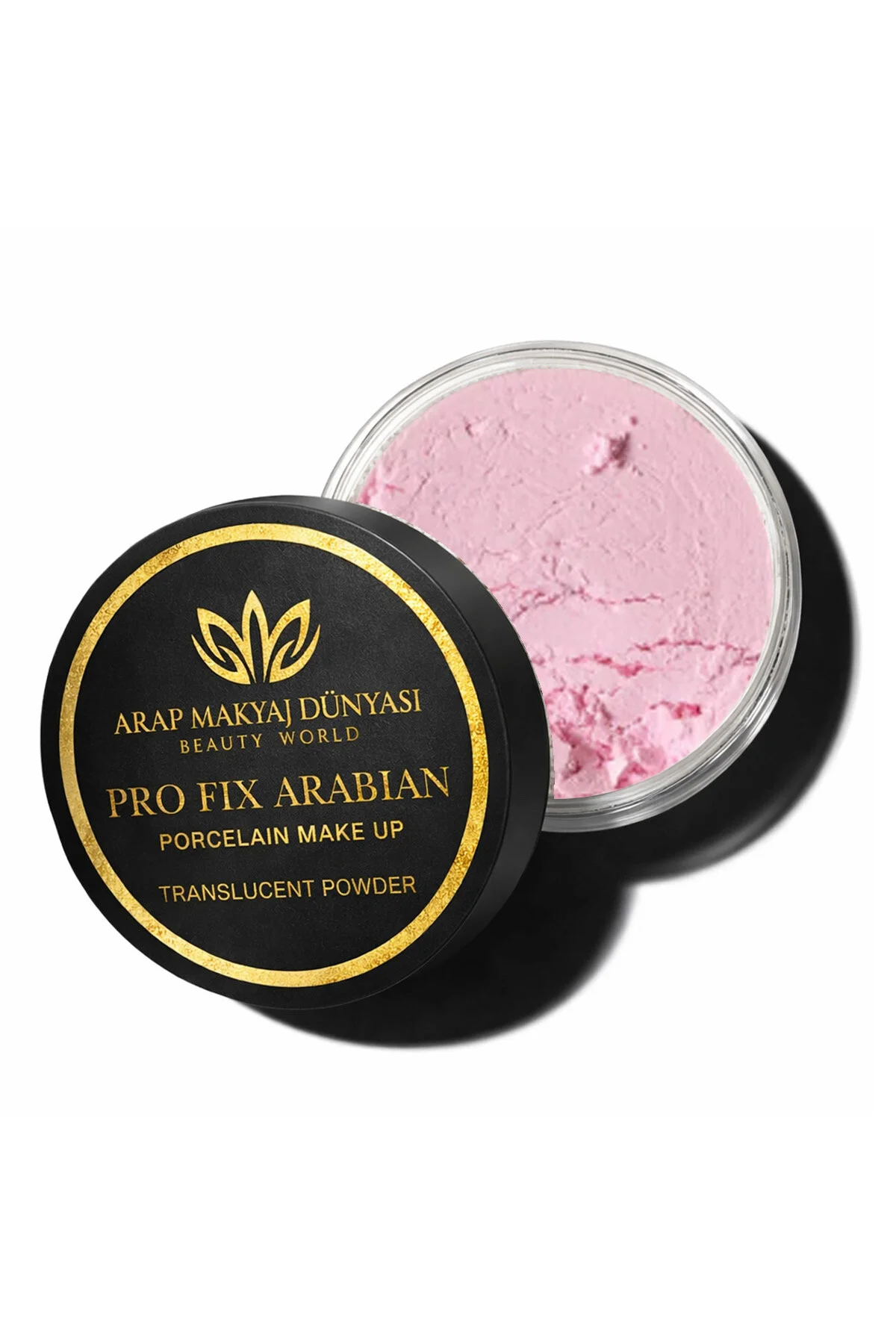 Arap Makyaj Dünyası Pro Fıx Arabıan Porcelain Make Up Transparan Pudra - Pembe Pink