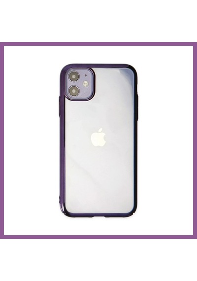 Bezos İphone 12 Kılıf Element Silikon - Mor Rengaren