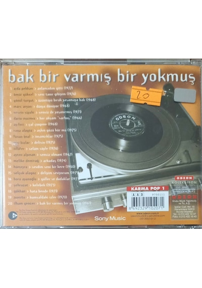 Plak Değildir Cd Dir Cd Bak Bir Varmış Bir Bir Yokmuş Cd