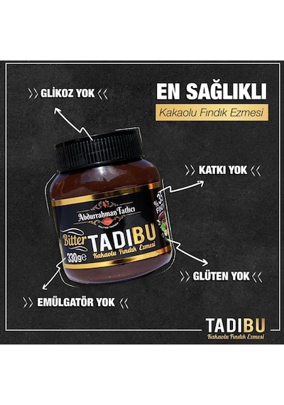 Tadıbu Bitter Kakaolu Fındık Kreması 330 Gr