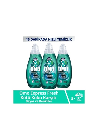 Express Fresh Kötü Koku Karşıtı Beyaz & Renkliler Sıvı Çamaşır Deterjanı 1480 Ml X 3 Adet