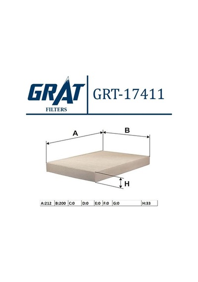 Grat 17411 Kabin Filtresi Ford: Transit V347 06-14